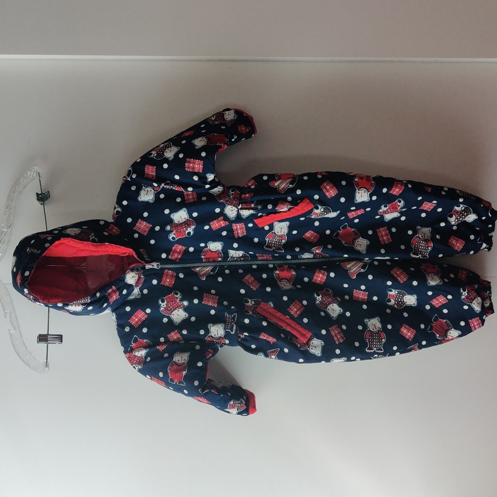 Vintage Kanz Sz 2a (2 toddler) Baby Snow Suit Teddy Panda Bears Made in Germany